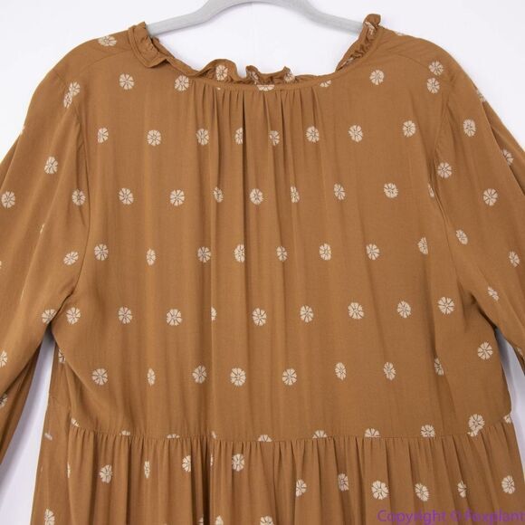 NEW Madewell Tie-Neck Tiered Mini Dress in Bloom Dot, ND169, XL - Picture 10 of 16